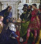 Paolo Veronese Family of persian king Darius before Alexander The Great after Battle of Issus. Fragment of painting Sweden oil painting artist